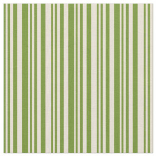 Green and Bisque Coloured Stripes Fabric