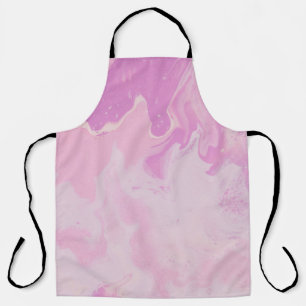 GREEN AND BLACK ABSTRACT PAINTING APRON