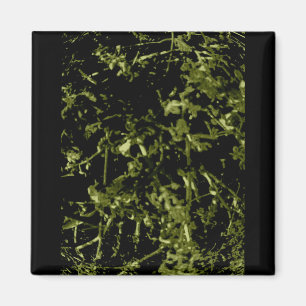 GREEN AND BLACK ABSTRACT PIN MAGNET