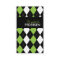 Green and Black Argyle Business Cards