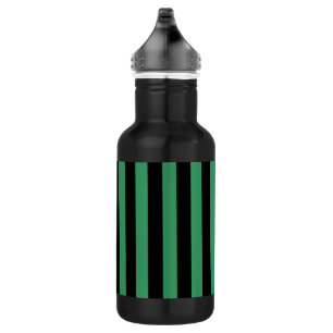 Green and black candy stripes 532 ml water bottle