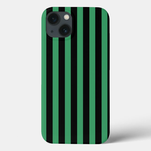 Green and black candy stripes Case-Mate iPhone cas Case (Back)