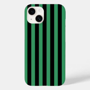 Green and black candy stripes Case-Mate iPhone 14 case