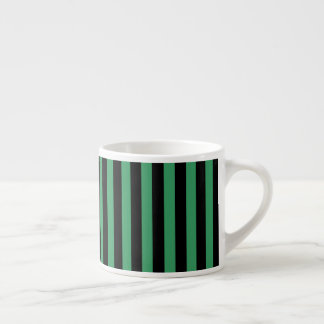 Green and black candy stripes espresso cup