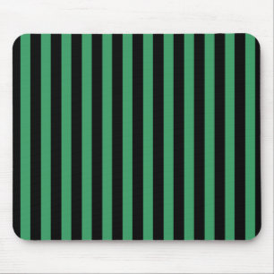 Green and black candy stripes mouse pad