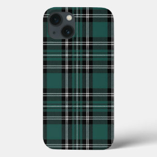 green and black check iPhone 13 case