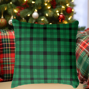 Green and Black Cosy Plaids Cushion