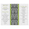 Green and Black Damask Wedding Program