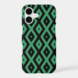 Green and black diamond pattern