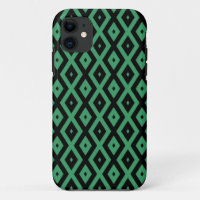 Green and black diamond pattern