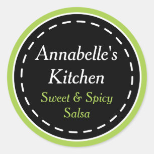 Green and Black Kitchen Stickers