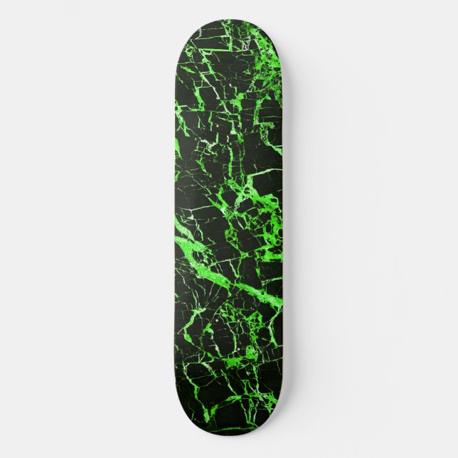 Green and Black Marble, Skateboard (Front)