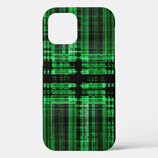 Green and black matrix pattern Case-Mate iPhone ca Case (Back)