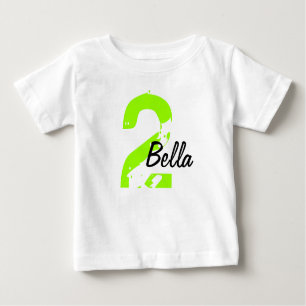 Green and Black Name and Age Tshirt
