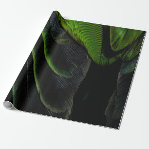 Green and black plaid textile wrapping paper
