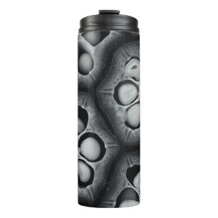 Green and black plant illustration thermal tumbler