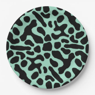 Green and Black Poison Dart Frog Paper Plate