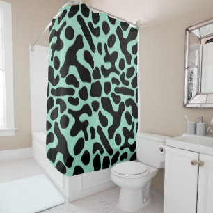 Green and Black Poison Dart Frog Shower Curtain