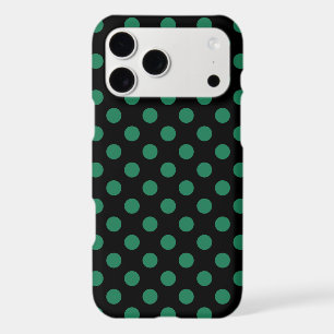 Green and black polka dots