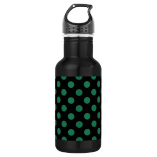 Green and black polka dots 532 ml water bottle