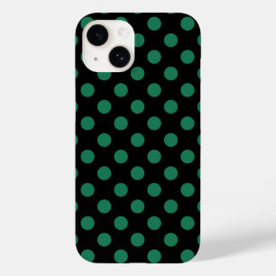 Green and black polka dots  Case-Mate iPhone 14 case