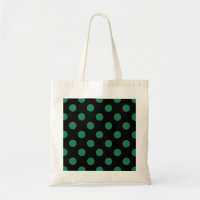 Green and black polka dots