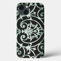 Green and black scrollwork pattern Case-Mate iPhon