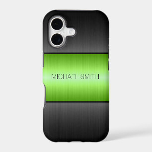 Green and Black Stainless Steel Metal