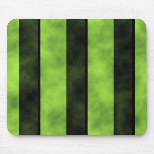 Green and Black Stripe Design Mouse Pad (Front)