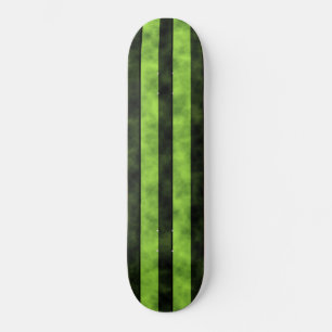 Green and Black Stripe Design Skateboard