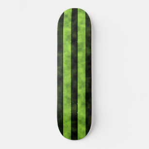 Green and Black Stripe Design Skateboard