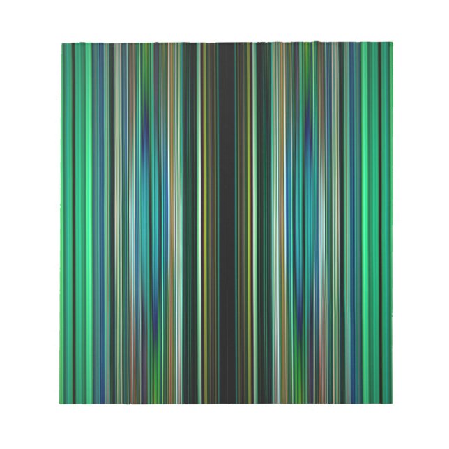 Green and black striped pattern notepad (Front)