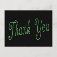 Green and Black Thank You Wedding, Business, Party