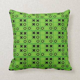 Green and black Tic Tac Toe Cushion