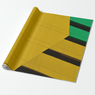 Green and black wooden board wrapping paper