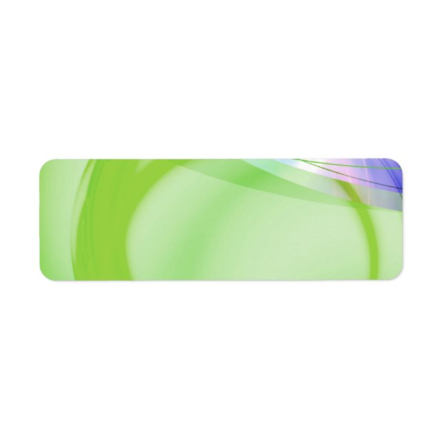 Green and Blue Abstract Design Return Address Label (Front)