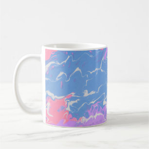 GREEN AND BLUE ABSTRACT PAINTING COFFEE MUG