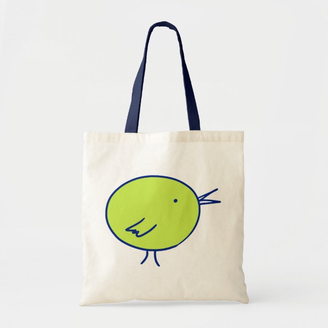Green And Blue Bird Tote Bag (Front)