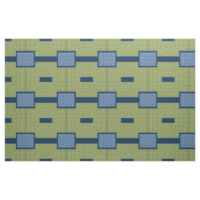 Green and Blue Blocks Fabric (Yard)