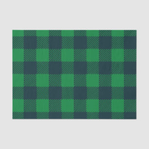 Green and Blue Buffalo Plaid Tissue Paper