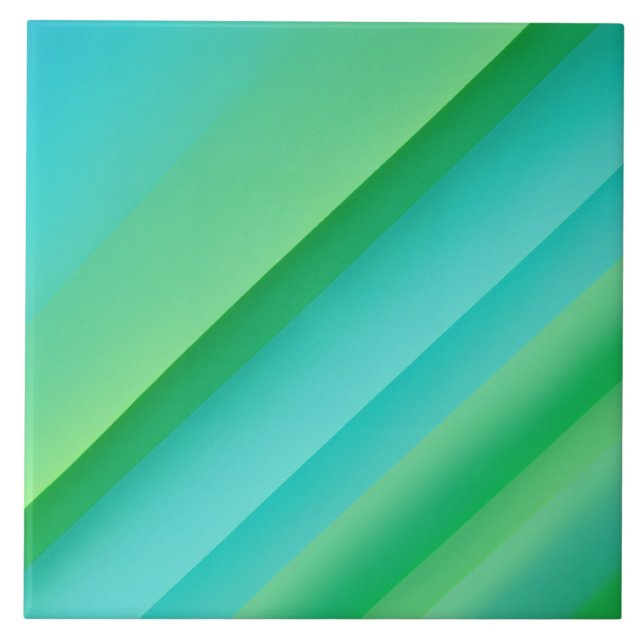 Green and Blue  Ceramic Tile (Front)