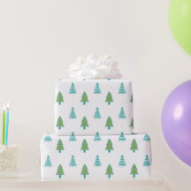Green and Blue Christmas tree pattern