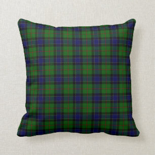 Green and Blue Clan Ogilvie Tartan Cushion