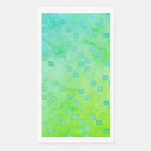 Green and Blue Contemporary Polka Dots Pattern Napkin