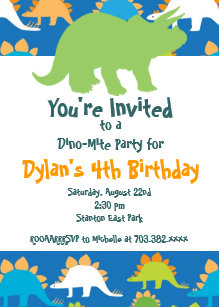dinosaur party invitations announcements zazzle au