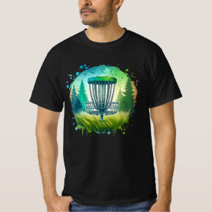 Green and Blue Disc Golf Themed T-Shirt