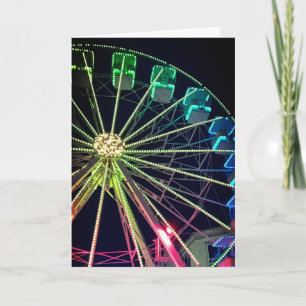 Green and blue Ferris wheel Card