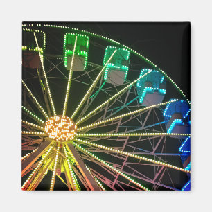 Green and blue Ferris wheel Magnet