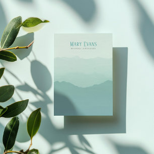 Green and blue flat mountains earring display card
