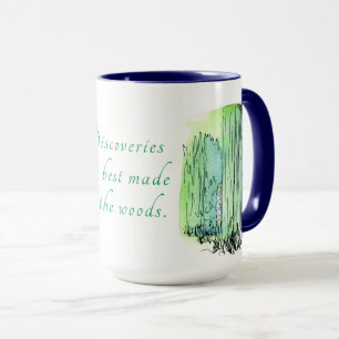 Green and Blue Forest Scene Mug